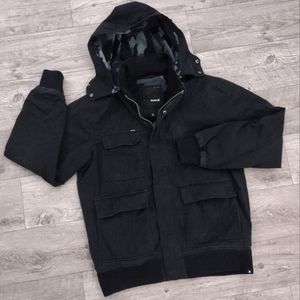 Hurley hooded military winter jacket